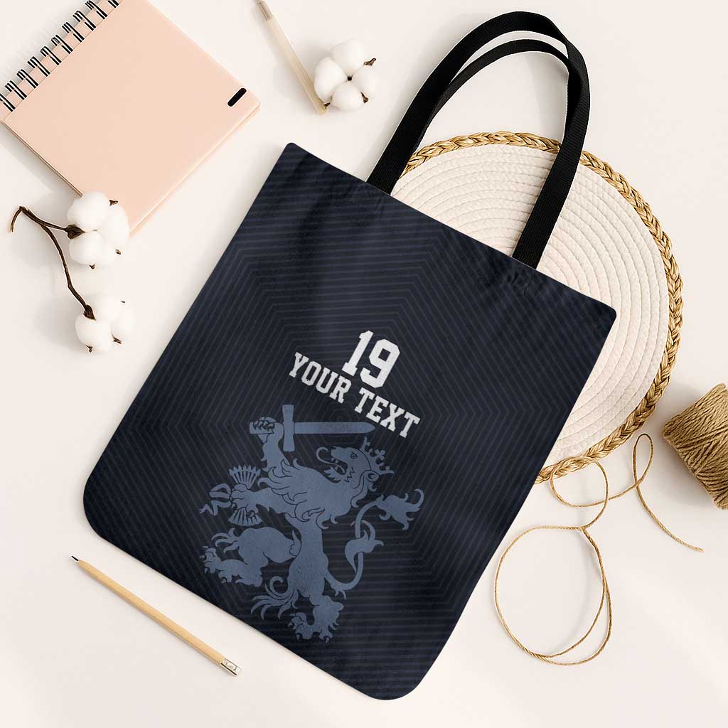 Custom World Football 2026 Netherlands Tote Bag Holland Navy Dutch Lion - Wonder Print Shop
