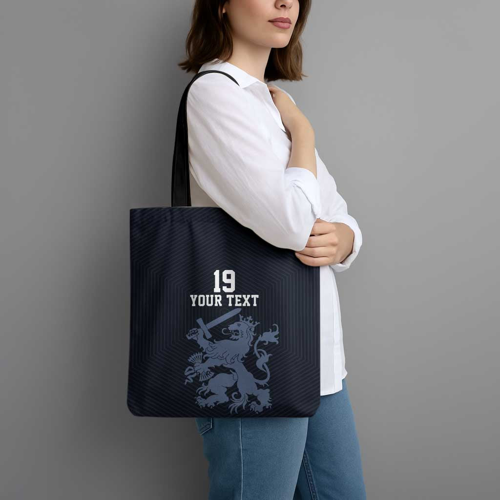 Custom World Football 2026 Netherlands Tote Bag Holland Navy Dutch Lion - Wonder Print Shop