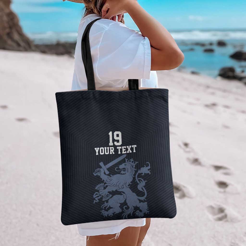 Custom World Football 2026 Netherlands Tote Bag Holland Navy Dutch Lion - Wonder Print Shop