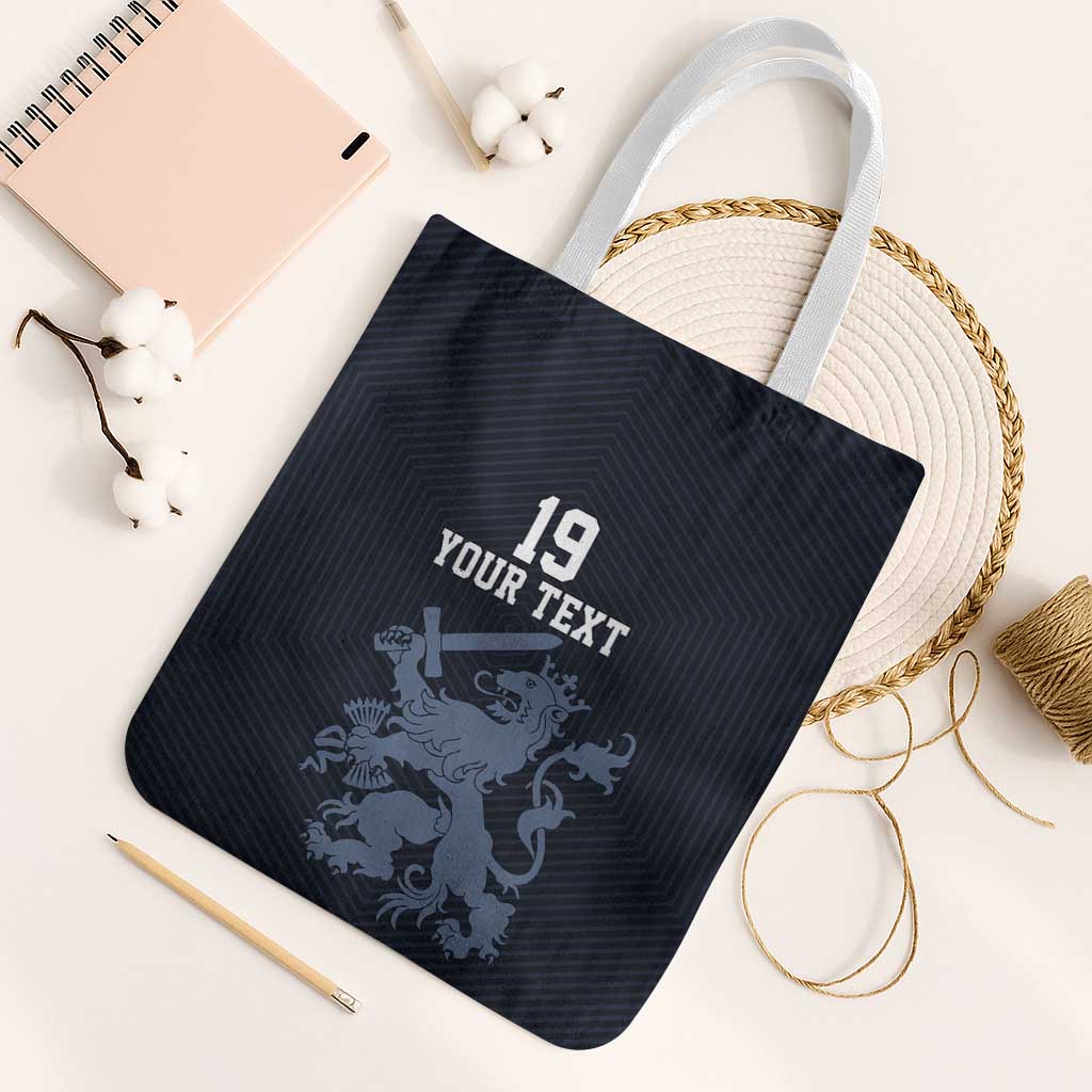 Custom World Football 2026 Netherlands Tote Bag Holland Navy Dutch Lion - Wonder Print Shop