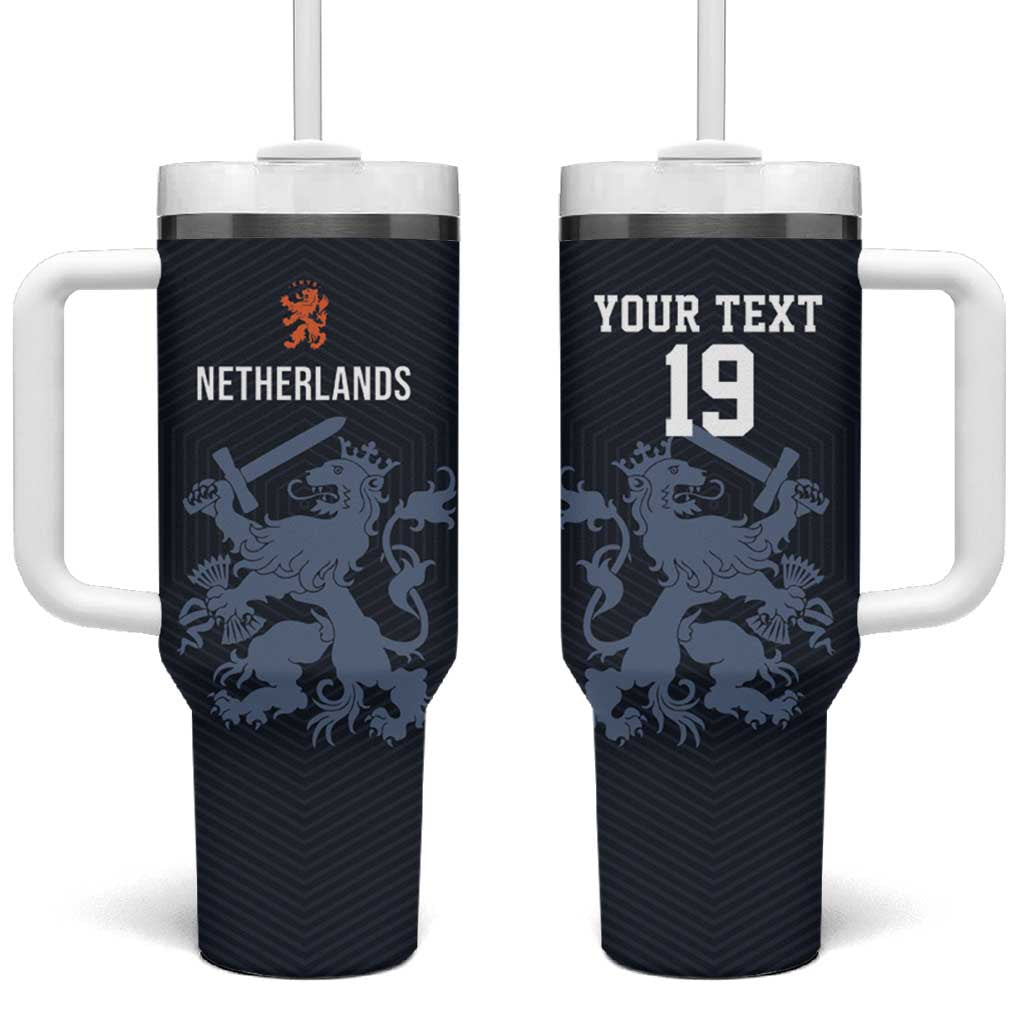 Custom World Football 2026 Netherlands Tumbler With Handle Holland Navy Dutch Lion - Wonder Print Shop
