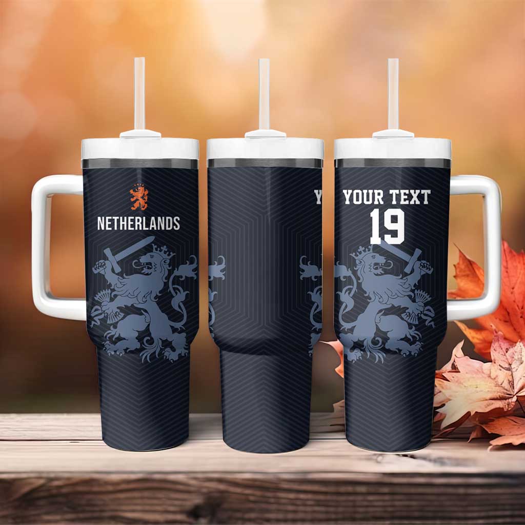Custom World Football 2026 Netherlands Tumbler With Handle Holland Navy Dutch Lion - Wonder Print Shop