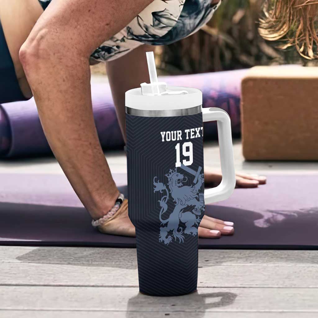 Custom World Football 2026 Netherlands Tumbler With Handle Holland Navy Dutch Lion - Wonder Print Shop