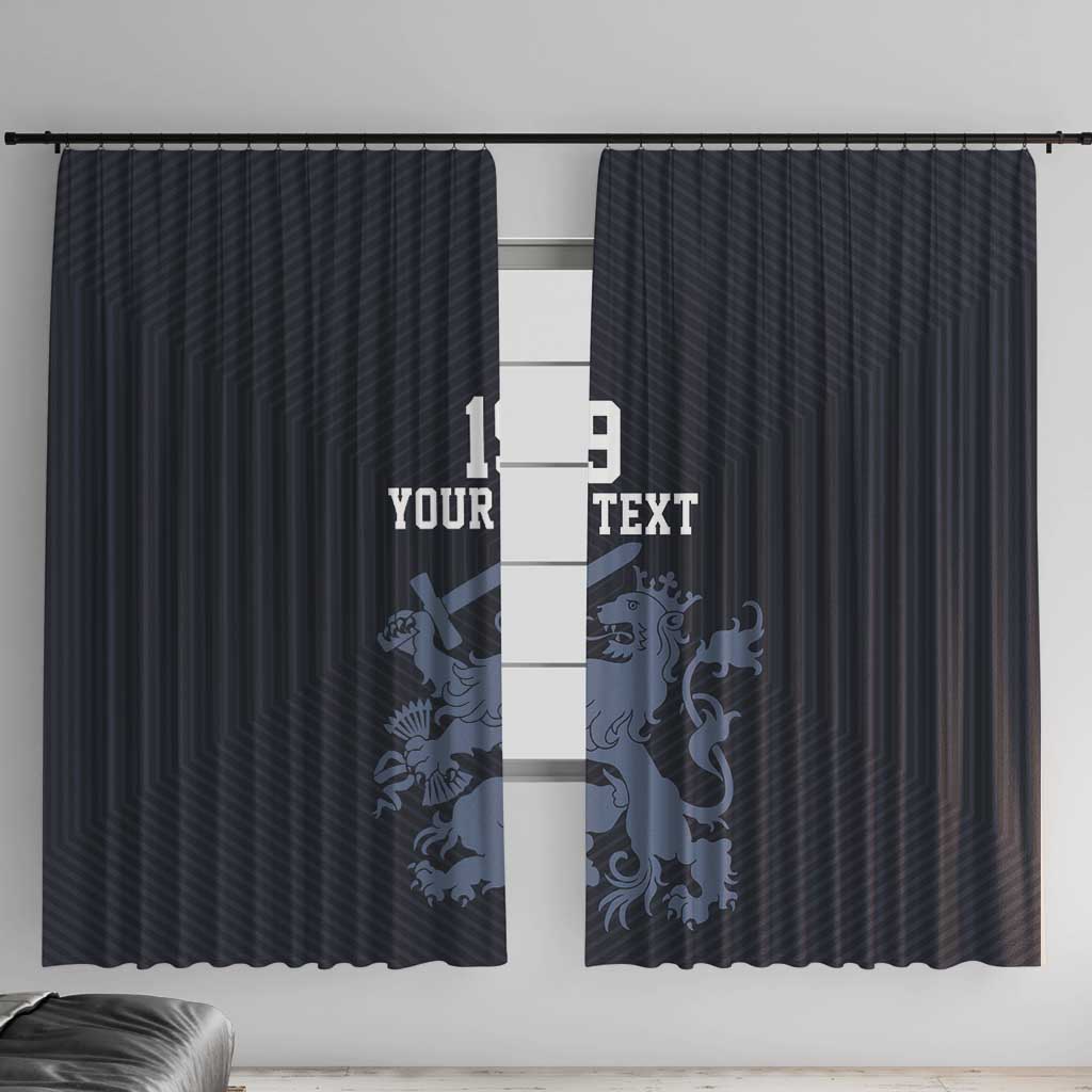 Custom World Football 2026 Netherlands Window Curtain Holland Navy Dutch Lion - Wonder Print Shop