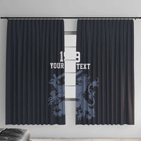 Custom World Football 2026 Netherlands Window Curtain Holland Navy Dutch Lion - Wonder Print Shop