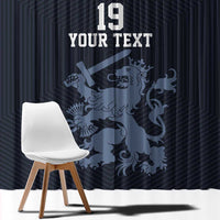 Custom World Football 2026 Netherlands Window Curtain Holland Navy Dutch Lion - Wonder Print Shop