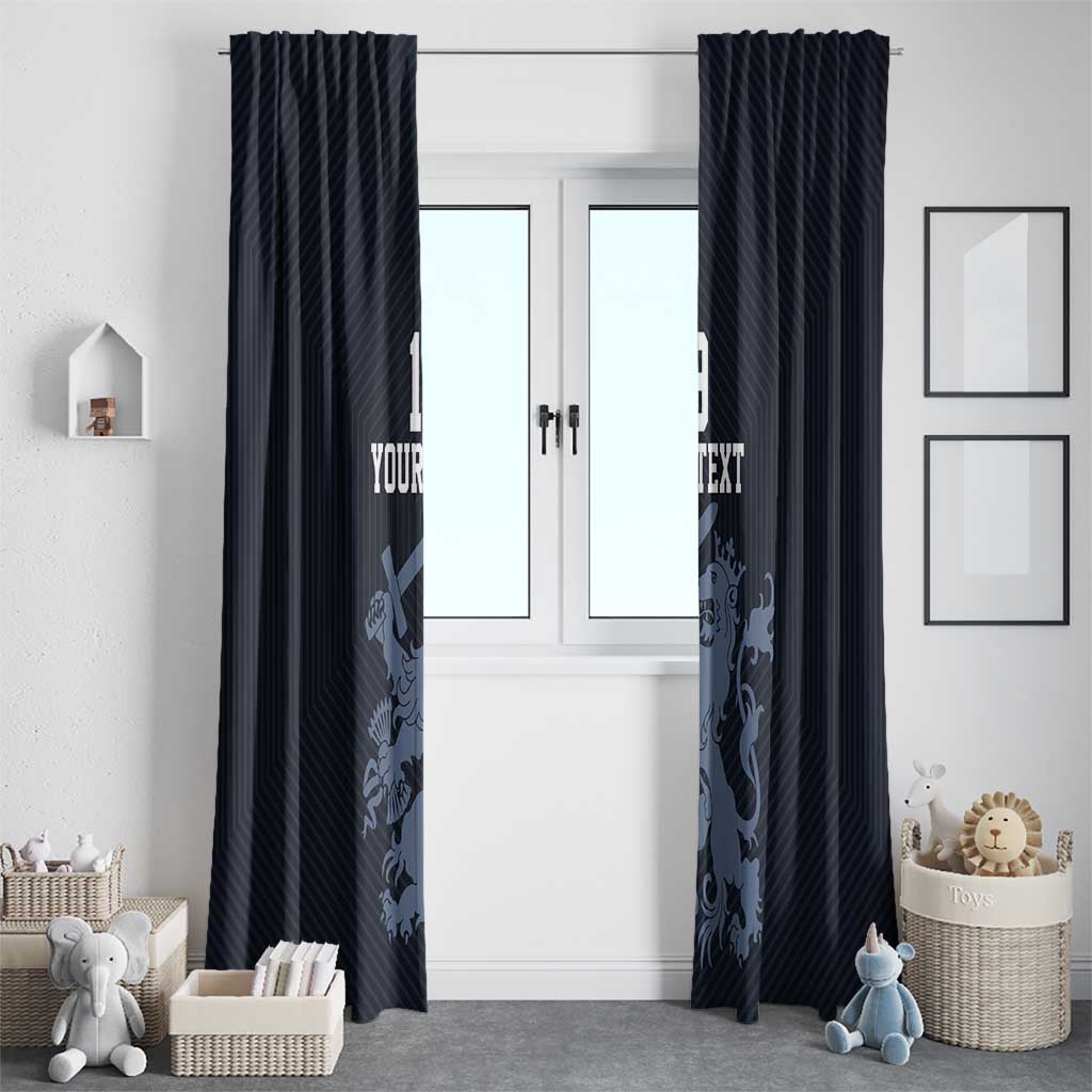 Custom World Football 2026 Netherlands Window Curtain Holland Navy Dutch Lion - Wonder Print Shop