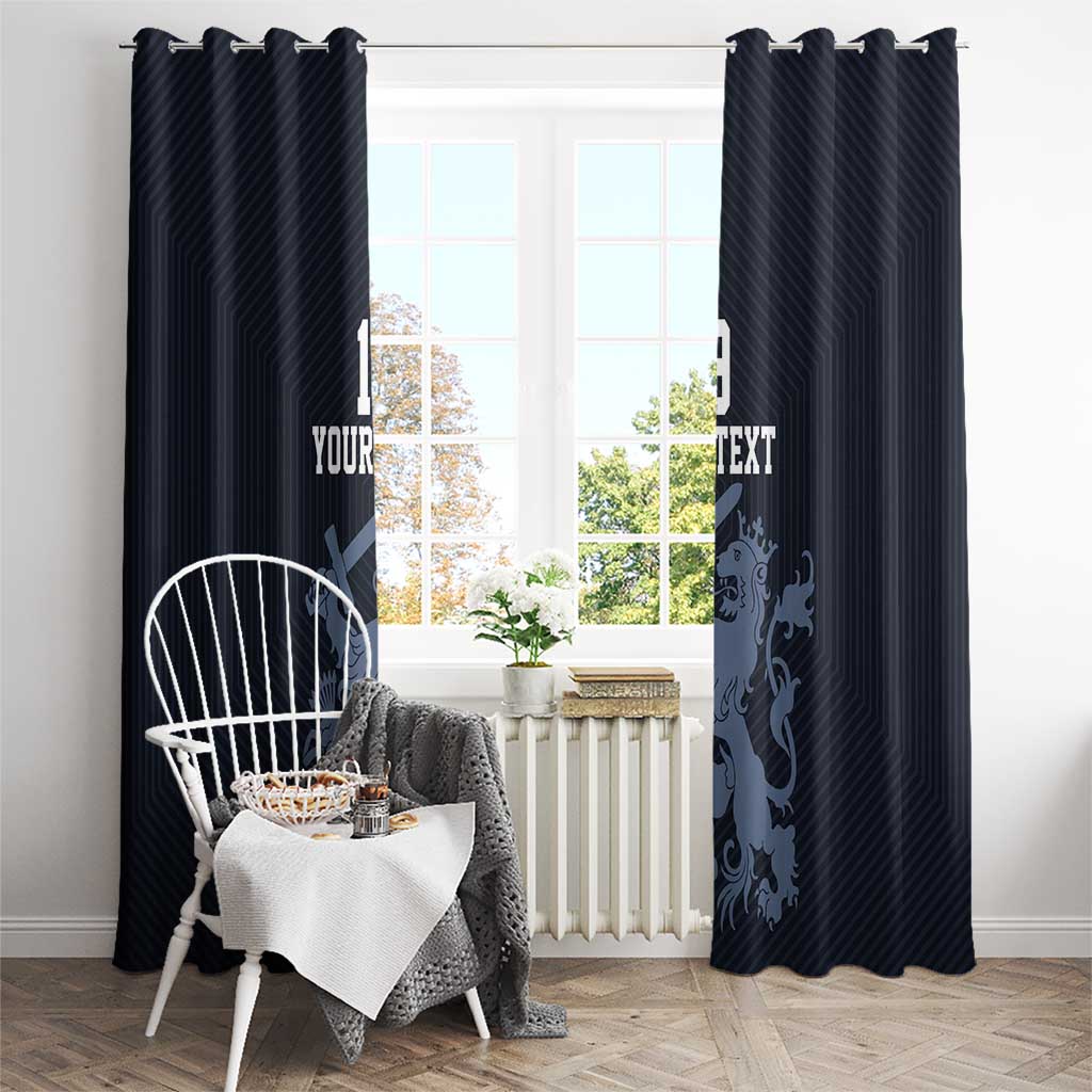 Custom World Football 2026 Netherlands Window Curtain Holland Navy Dutch Lion - Wonder Print Shop