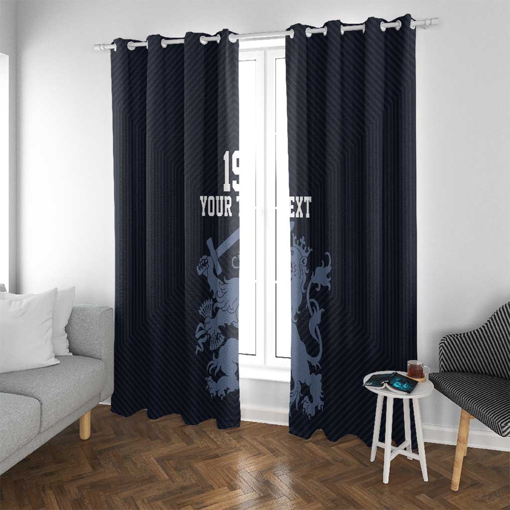Custom World Football 2026 Netherlands Window Curtain Holland Navy Dutch Lion - Wonder Print Shop