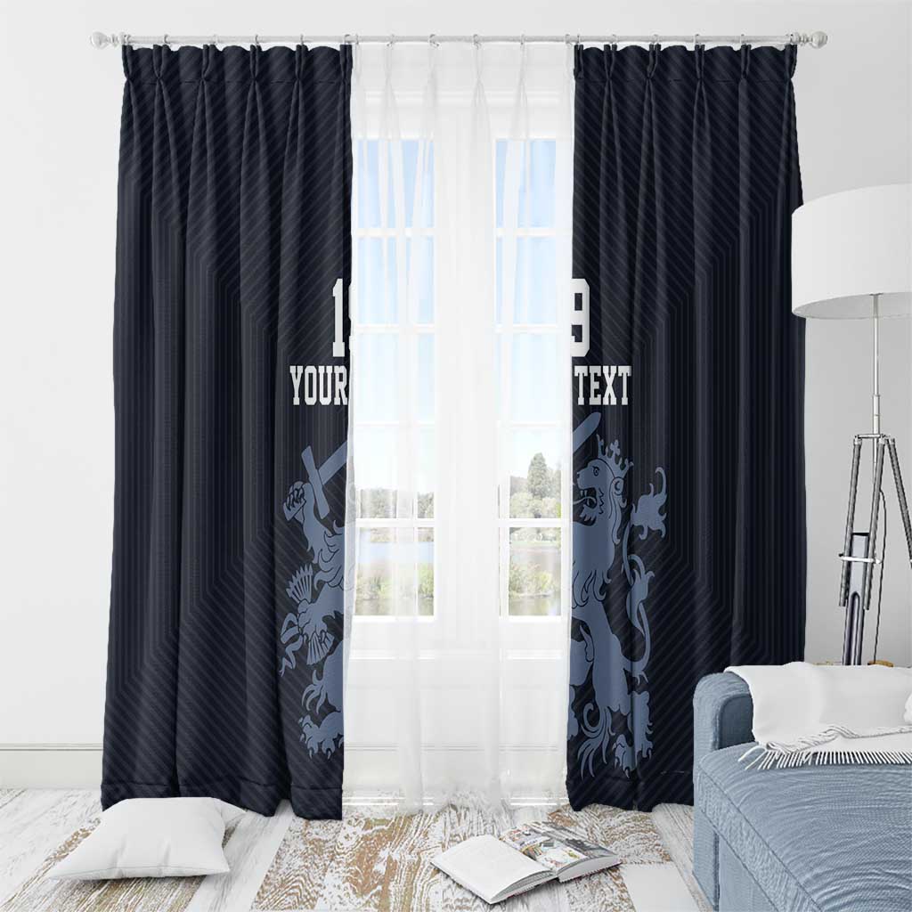 Custom World Football 2026 Netherlands Window Curtain Holland Navy Dutch Lion - Wonder Print Shop