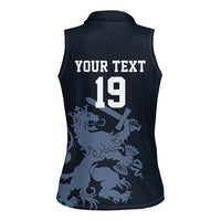 Custom World Football 2026 Netherlands Women Sleeveless Polo Shirt Holland Navy Dutch Lion - Wonder Print Shop
