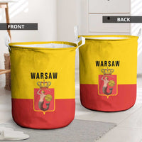 Warsaw Capital of Poland Laundry Basket Royal Syrenka Heraldic Design