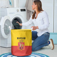 Warsaw Capital of Poland Laundry Basket Royal Syrenka Heraldic Design