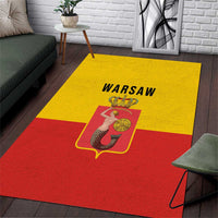 Warsaw Capital of Poland Area Rug Royal Syrenka Heraldic Design