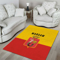 Warsaw Capital of Poland Area Rug Royal Syrenka Heraldic Design