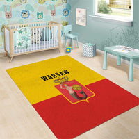 Warsaw Capital of Poland Area Rug Royal Syrenka Heraldic Design