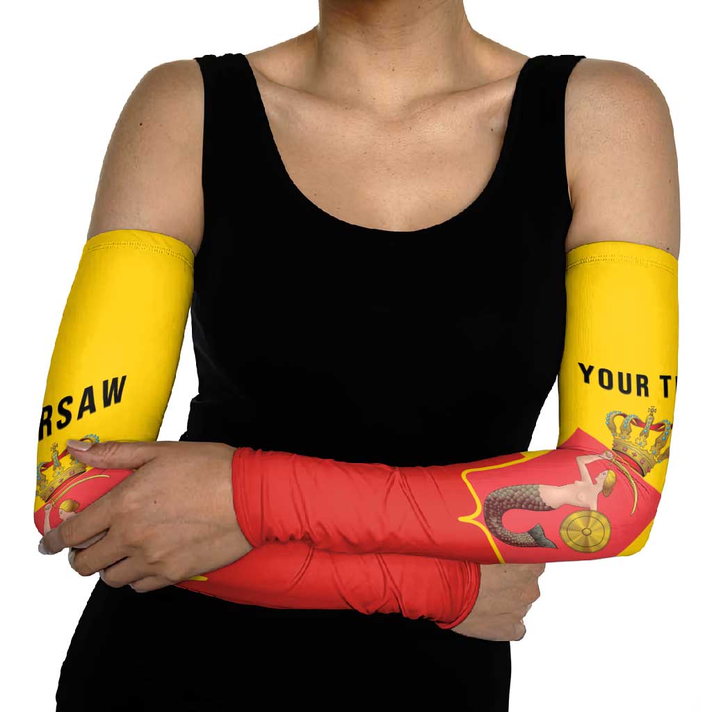 Personalized Warsaw Capital of Poland Arm Sleeves Royal Syrenka Heraldic Design