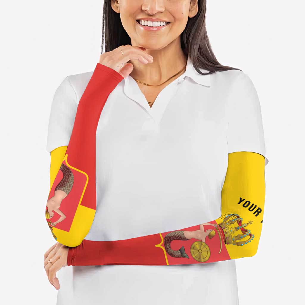 Personalized Warsaw Capital of Poland Arm Sleeves Royal Syrenka Heraldic Design