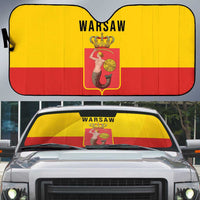 Warsaw Capital of Poland Auto Sun Shade Royal Syrenka Heraldic Design