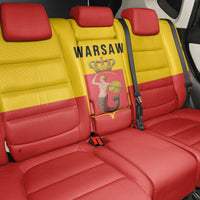 Warsaw Capital of Poland Back Car Seat Cover Royal Syrenka Heraldic Design