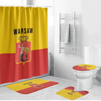 Warsaw Capital of Poland Bathroom Set Royal Syrenka Heraldic Design
