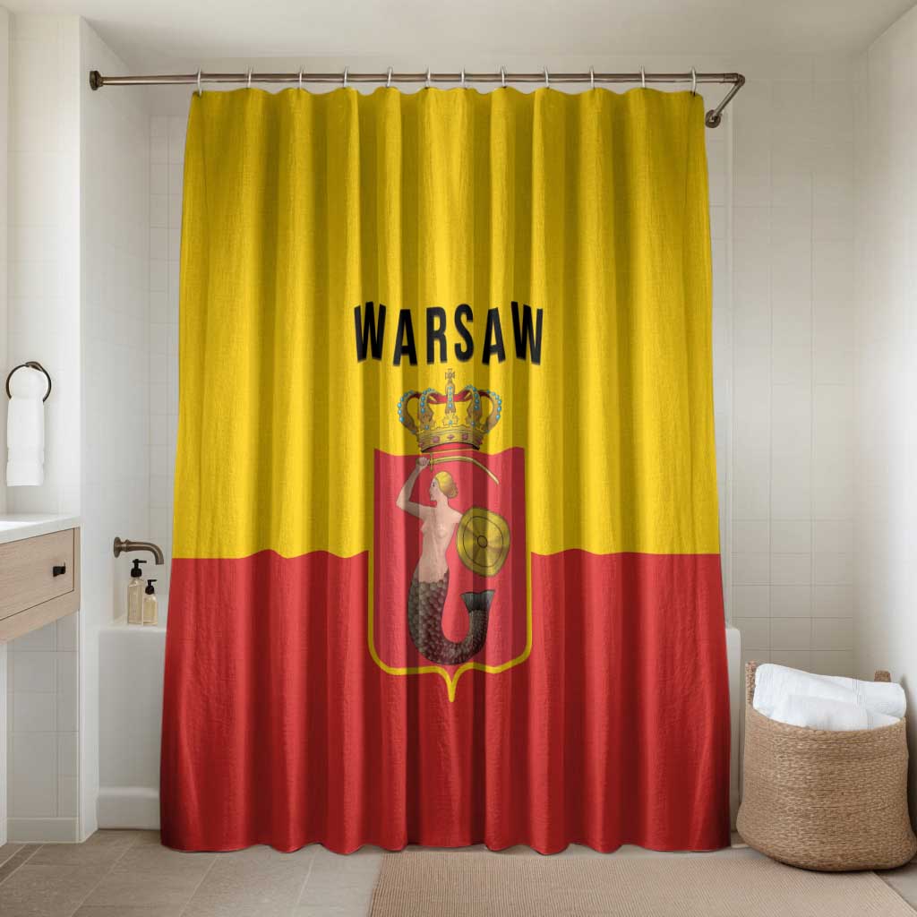 Warsaw Capital of Poland Bathroom Set Royal Syrenka Heraldic Design