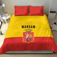 Warsaw Capital of Poland Bedding Set Royal Syrenka Heraldic Design