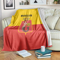 Warsaw Capital of Poland Blanket Royal Syrenka Heraldic Design
