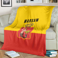Warsaw Capital of Poland Blanket Royal Syrenka Heraldic Design