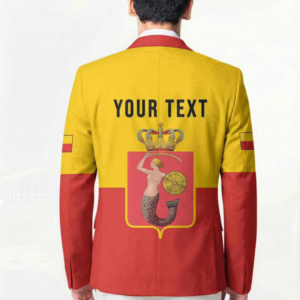 Personalized Warsaw Capital of Poland Blazer Royal Syrenka Heraldic Design