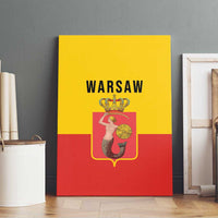 Warsaw Capital of Poland Canvas Wall Art Royal Syrenka Heraldic Design