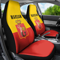 Warsaw Capital of Poland Car Seat Cover Royal Syrenka Heraldic Design