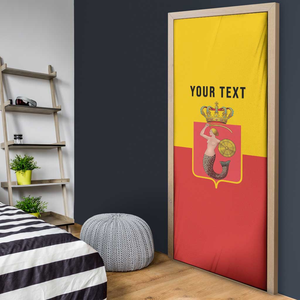 Personalized Warsaw Capital of Poland Door Cover Royal Syrenka Heraldic Design