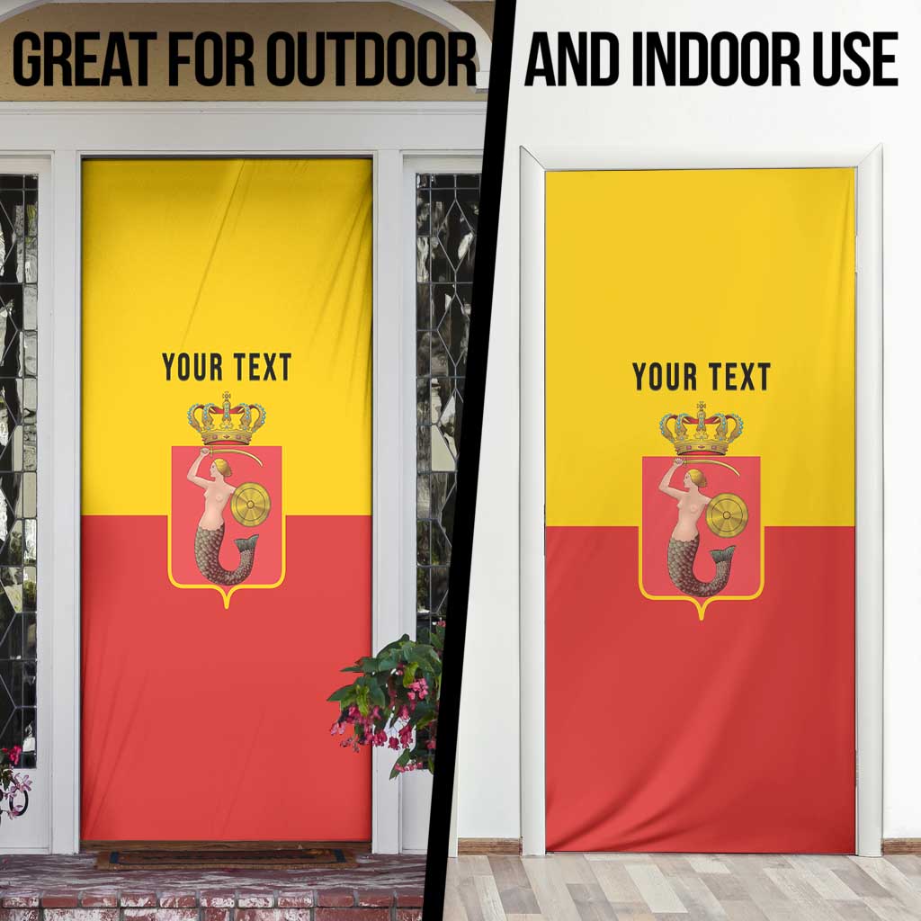 Personalized Warsaw Capital of Poland Door Cover Royal Syrenka Heraldic Design