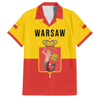 Personalized Warsaw Capital of Poland Hawaiian Shirt Royal Syrenka Heraldic Design