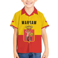 Personalized Warsaw Capital of Poland Hawaiian Shirt Royal Syrenka Heraldic Design