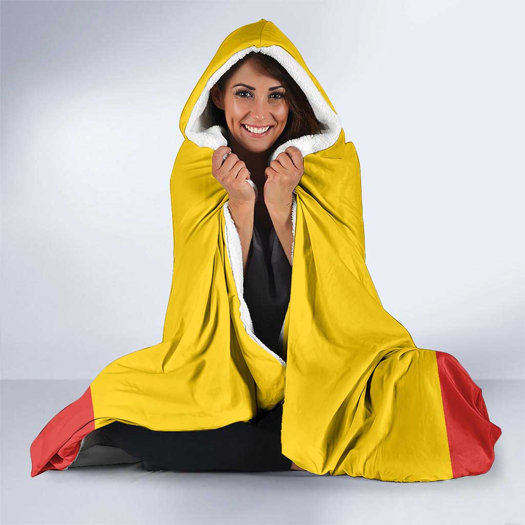 Warsaw Capital of Poland Hooded Blanket Royal Syrenka Heraldic Design
