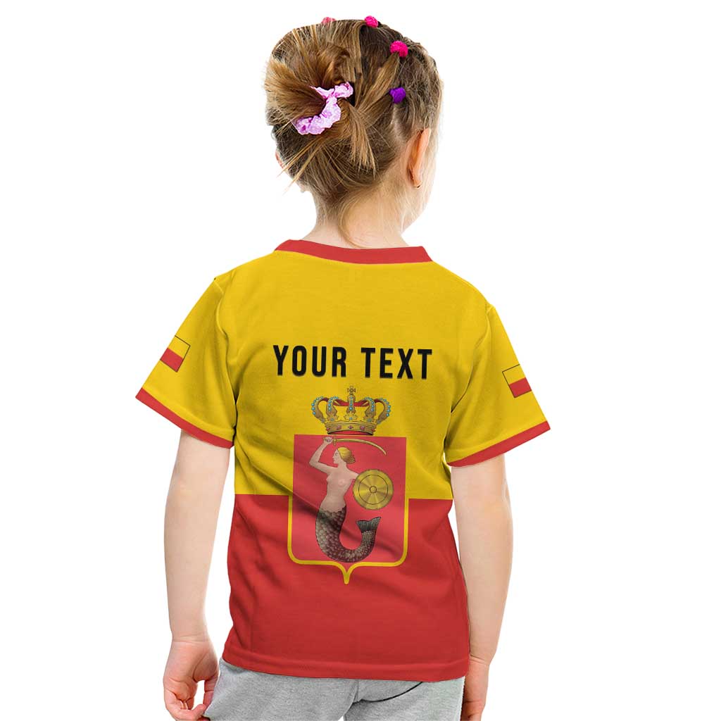 Personalized Warsaw Capital of Poland Kid T Shirt Royal Syrenka Heraldic Design