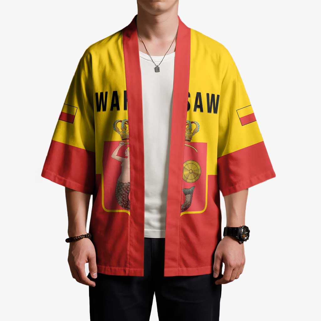 Personalized Warsaw Capital of Poland Kimono Royal Syrenka Heraldic Design