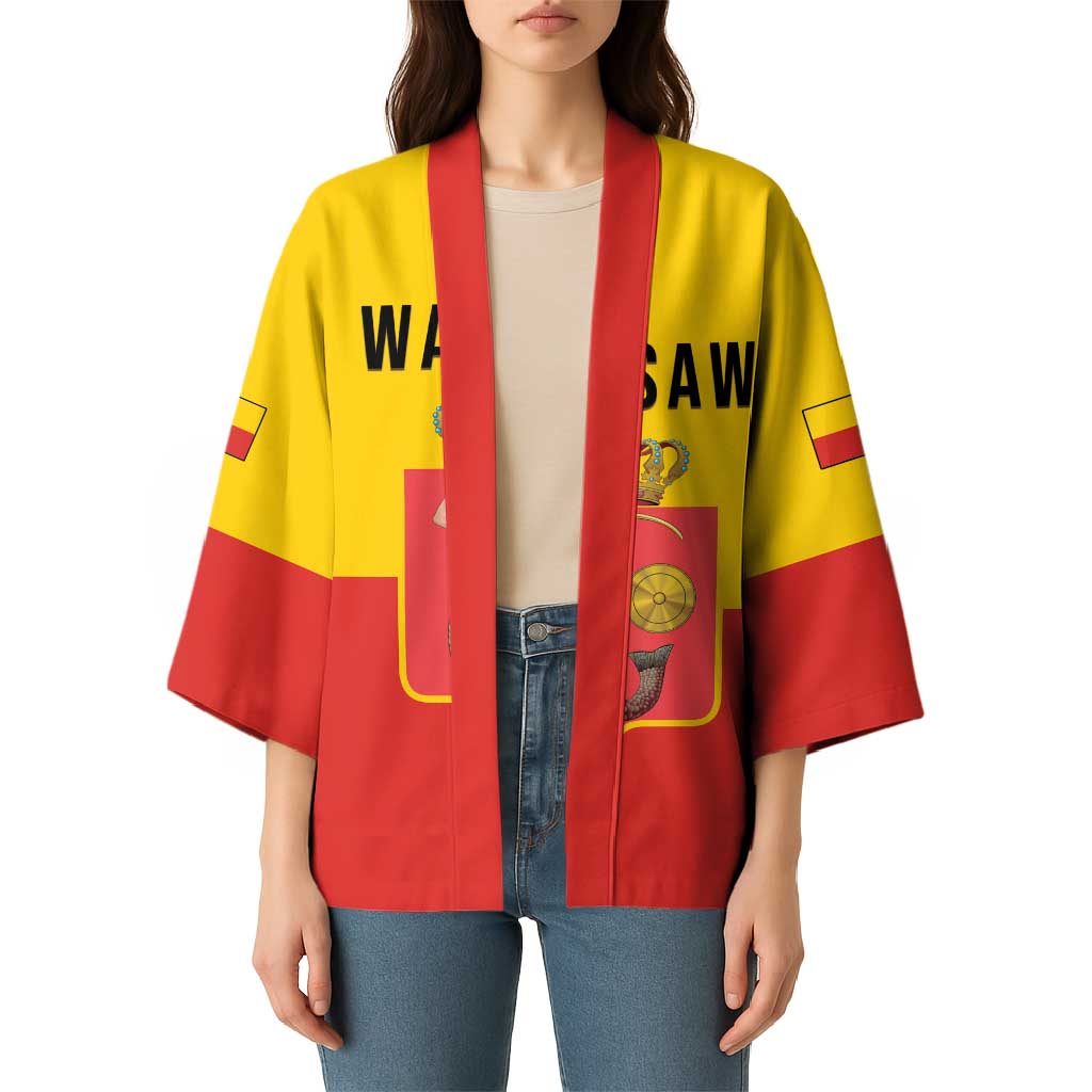 Personalized Warsaw Capital of Poland Kimono Royal Syrenka Heraldic Design