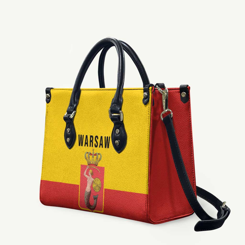 Warsaw Capital of Poland Leather Bag Royal Syrenka Heraldic Design