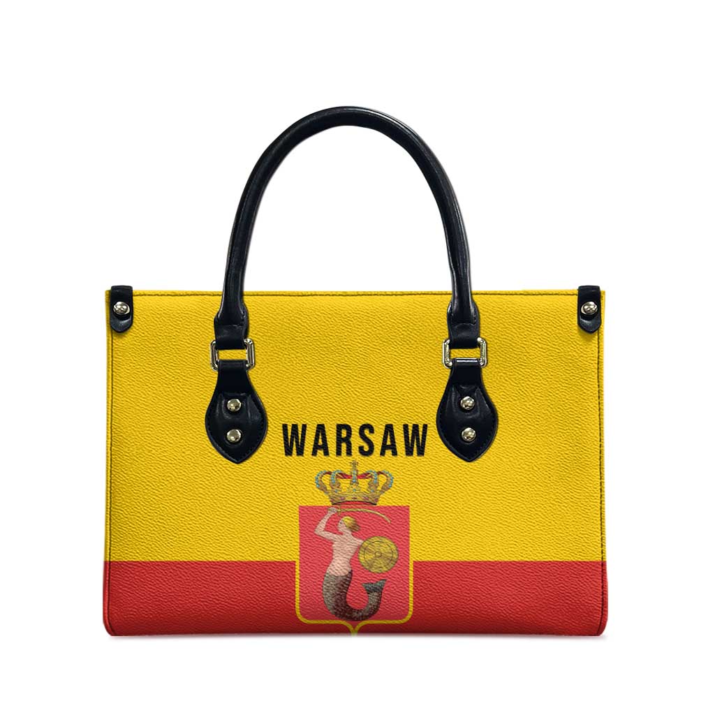 Warsaw Capital of Poland Leather Bag Royal Syrenka Heraldic Design