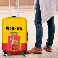 Warsaw Capital of Poland Luggage Cover Royal Syrenka Heraldic Design