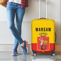 Warsaw Capital of Poland Luggage Cover Royal Syrenka Heraldic Design