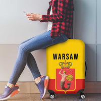Warsaw Capital of Poland Luggage Cover Royal Syrenka Heraldic Design