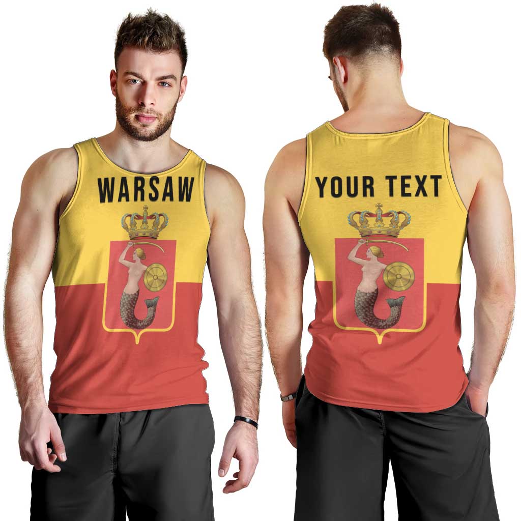 Personalized Warsaw Capital of Poland Men Tank Top Royal Syrenka Heraldic Design