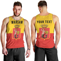 Personalized Warsaw Capital of Poland Men Tank Top Royal Syrenka Heraldic Design