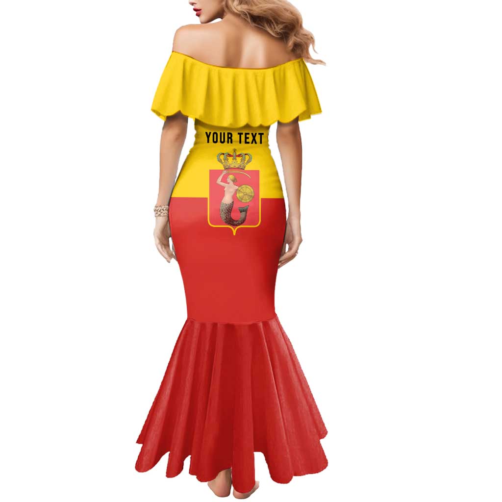 Personalized Warsaw Capital of Poland Mermaid Dress Royal Syrenka Heraldic Design