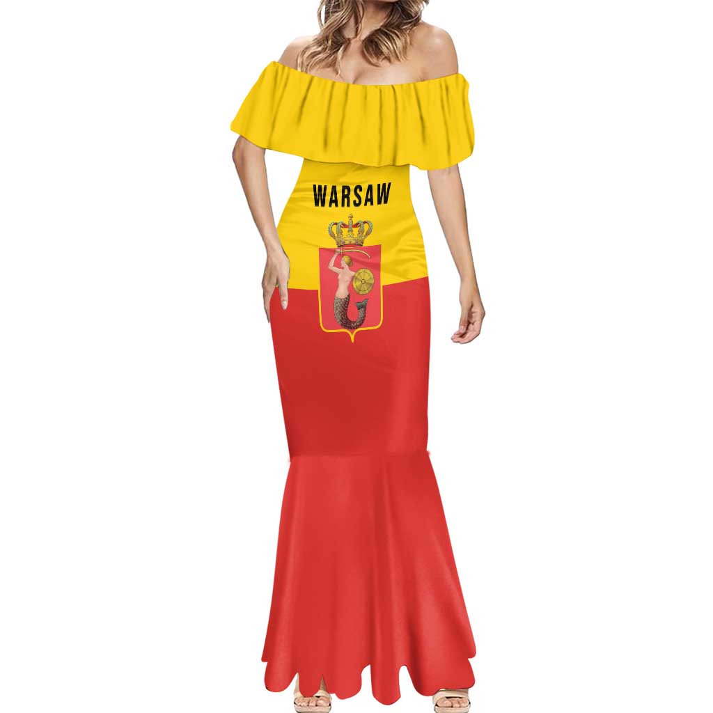 Personalized Warsaw Capital of Poland Mermaid Dress Royal Syrenka Heraldic Design