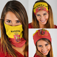 Warsaw Capital of Poland Neck Gaiter Royal Syrenka Heraldic Design